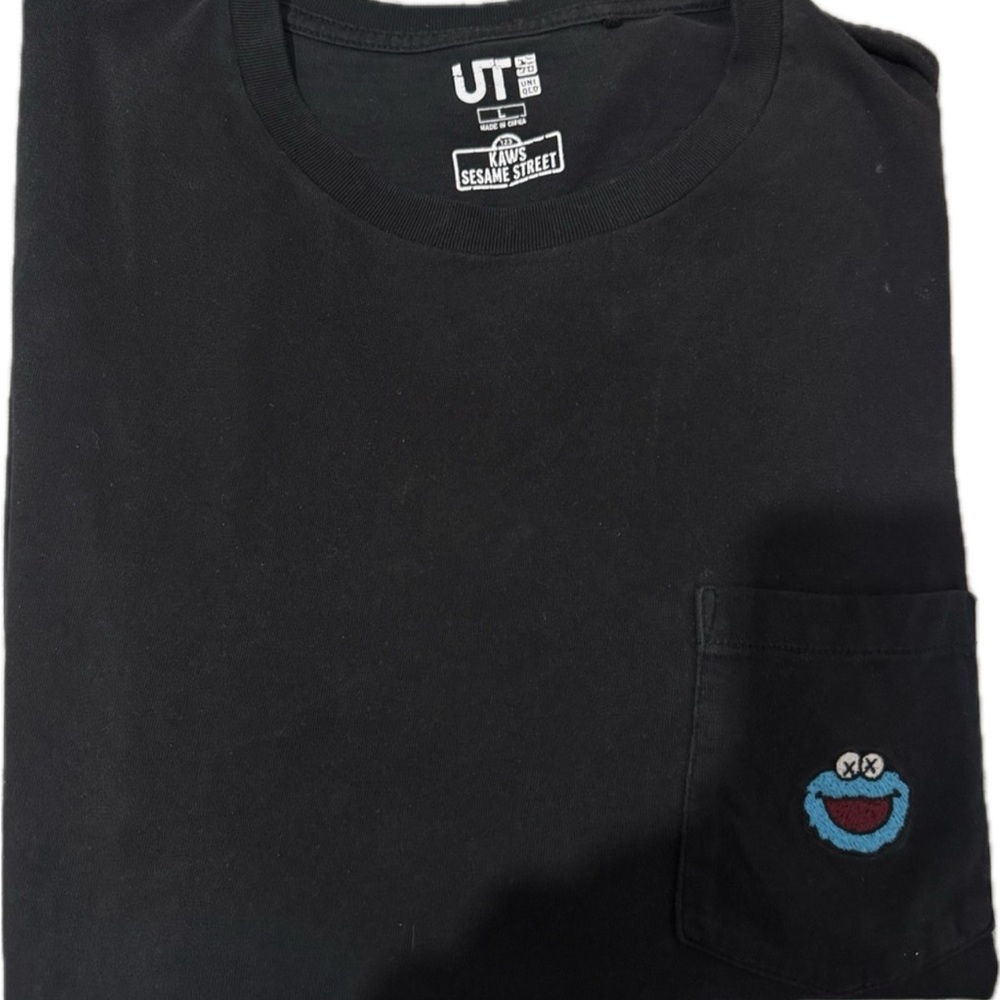 Uniqlo KAWS Sesame Street T-Shirt with Cookie Monster Patch